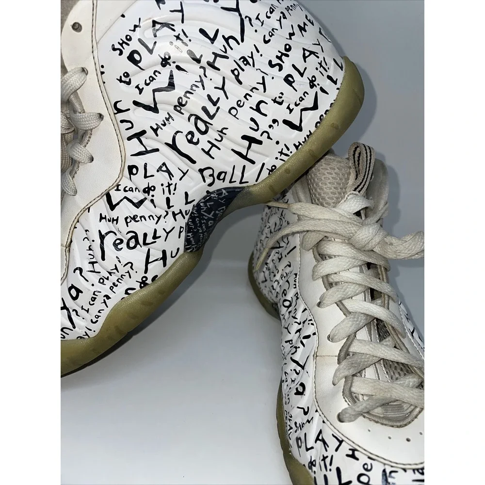 Nike Little Posite One (GS) 'Hey Penny' White Black 723946‎ 101 Size 5.5y